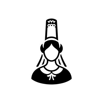 French Brittany Bigouden Headdress Icon
