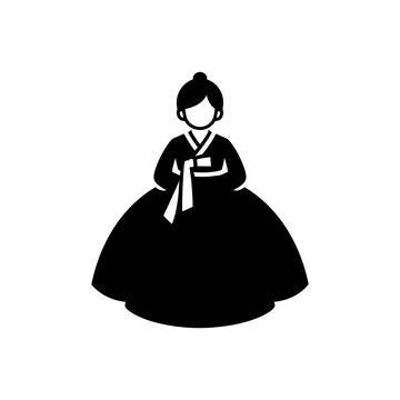 Korean Traditional Hanbok Dress Icon