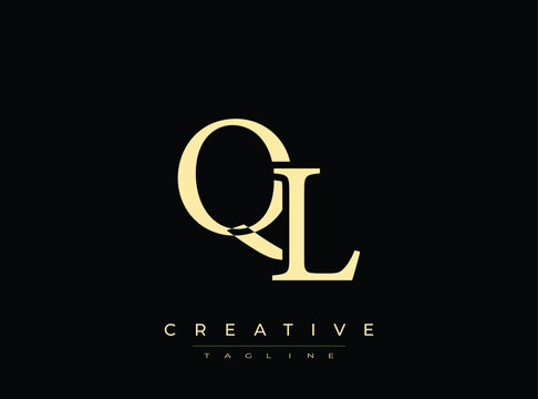 Creative logo design with gold letters on transparent background