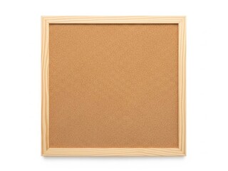 Fototapeta premium A wooden framed corkboard with a natural, textured surface for pinning notes and reminders.