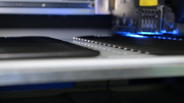 Souvenir printer in progress. The electromechanical pen and souvenir printing machine works by moving the print head