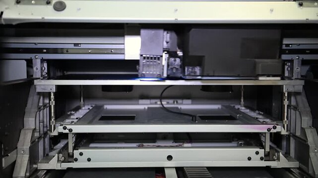 Souvenir printer in progress. The electromechanical pen and souvenir printing machine works by moving the print head