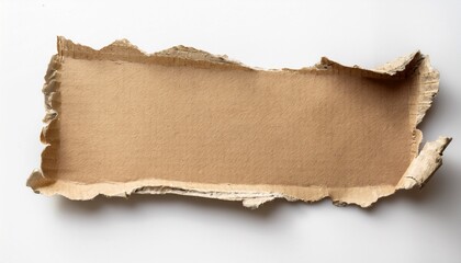 Obraz premium Piece Of Recycled Paper With Torn Edges Isolated On White Background Copy Space