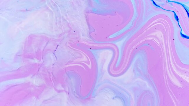 Abstract Pastel Marble Texture With Fluid Paint Swirls in Pink and Lavender Tones