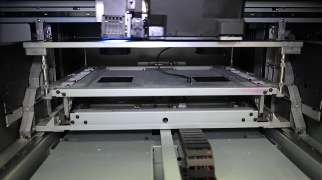 Souvenir printer in progress. The electromechanical pen and souvenir printing machine works by moving the print head