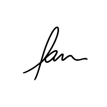 Document signature autograph symbol black white icon 
