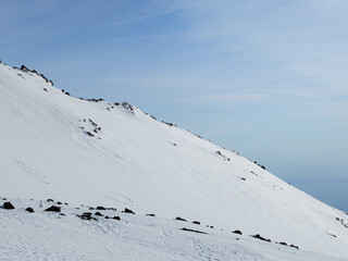 snow covered mountains