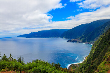View from Miradouro da Eira da Achada in Ribeira da Janela in Madeira, Portugal