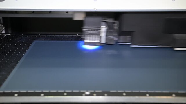 Souvenir printer in progress. The electromechanical pen and souvenir printing machine works by moving the print head