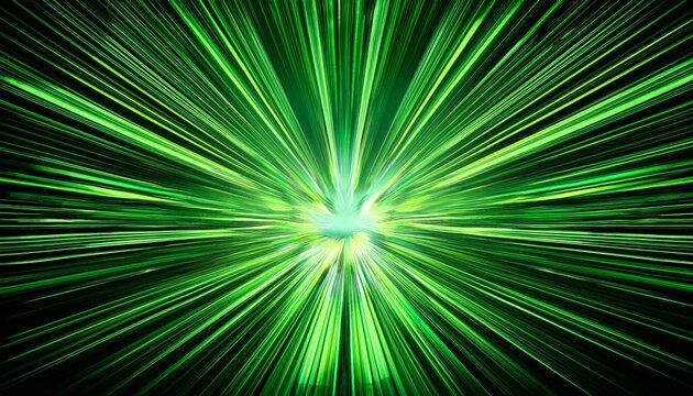 Dynamic Green Burst Energetic Comic Style Explosion Of Vivid Green Rays And Lines