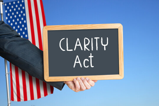Demand, Chalkboard with US-Flag: CLARITY Act