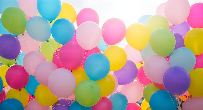 Vibrant balloons celebrate april fool's day pranks and laughter with colorful easter eggs