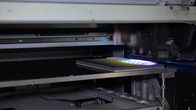 Souvenir printer in progress. The electromechanical pen and souvenir printing machine works by moving the print head