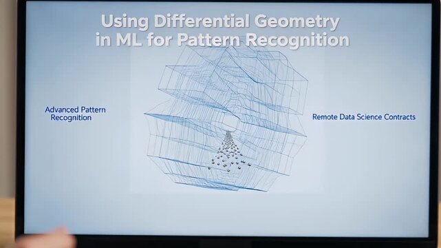 Visualization of differential geometry in machine learning for pattern recognition on screen