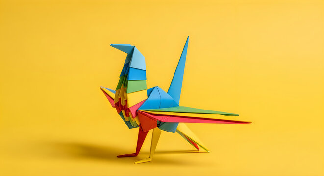 April fools' day origami bird prank joke colorful paper art
