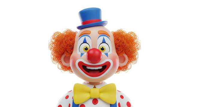 April fools' day clown prankster with big smile and colorful outfit