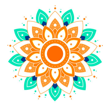 mandala rangoli pattern background vector