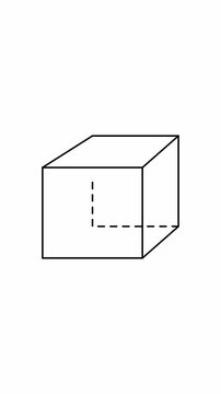 Cube Geometry Mathematical Formula Animation