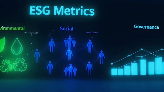Environmental Social Governance metrics, a graphical representation of different company values