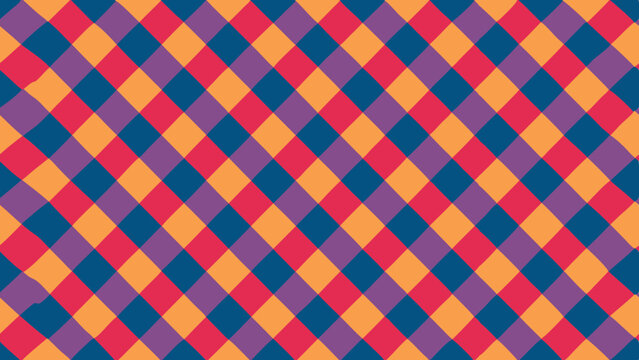 Bold Geometric Pattern with Vibrant Diamond Shapes and Contrasting Colors