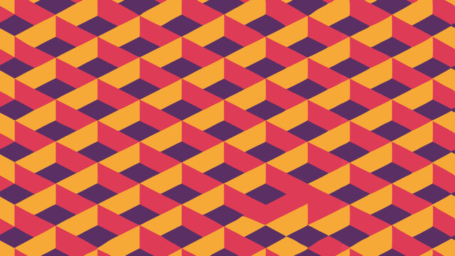 Modern flat design geometric pattern with colorful blocks