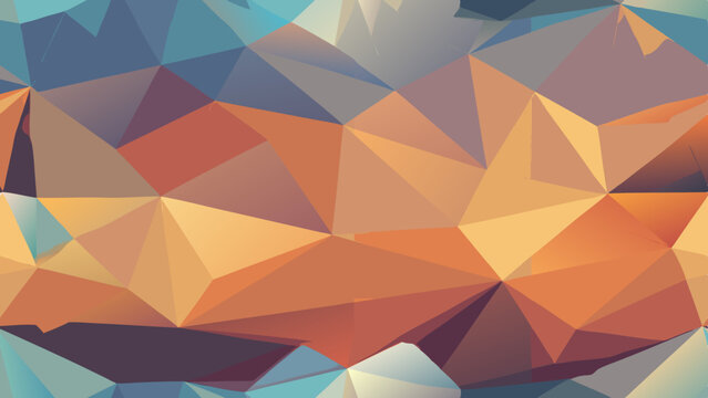 Abstract geometric background with warm and cool color palette