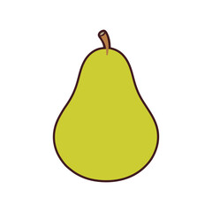 vector pear isolated on white background