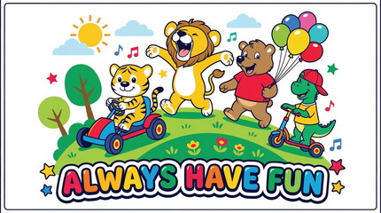 Obraz premium Animals Cartoon illustration 