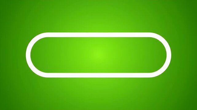 A bright green background with a horizontal white oval shape and a thin white border