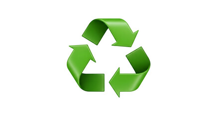 Green recycling symbol made arrows 1.