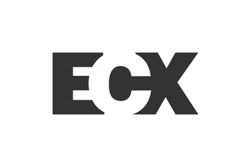 Obraz premium ECX logo design. Initial letter E C X bold font style for tech startups, consulting, corporate branding. Creative company name, headlines typography identity, trendy logotype.