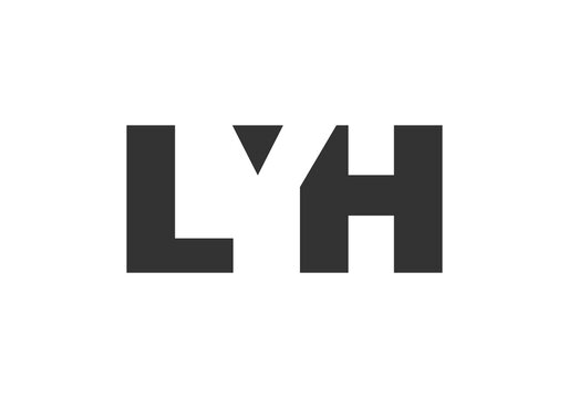 LYH logo design. Initial letter L Y H bold font style for tech startups, consulting, corporate branding. Creative company name, headlines typography identity, trendy logotype.