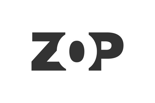 ZOP logo design. Initial letter Z O P bold font style for tech startups, consulting, corporate branding. Creative company name, headlines typography identity, trendy logotype.