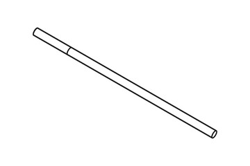 Magic wand for stage magicians tricks as a line art vector graphic