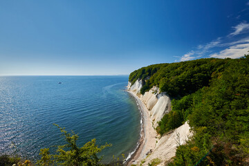 Fototapeta premium Scenic View of Ernst-Moritz-Arndt-Sicht and Chalk Cliffs on Rugen Island
