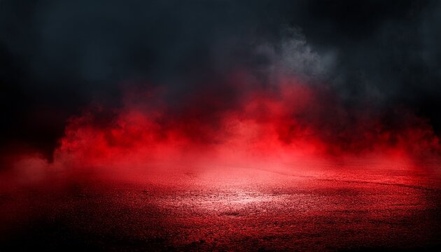 Dark Red And Black Fog Background