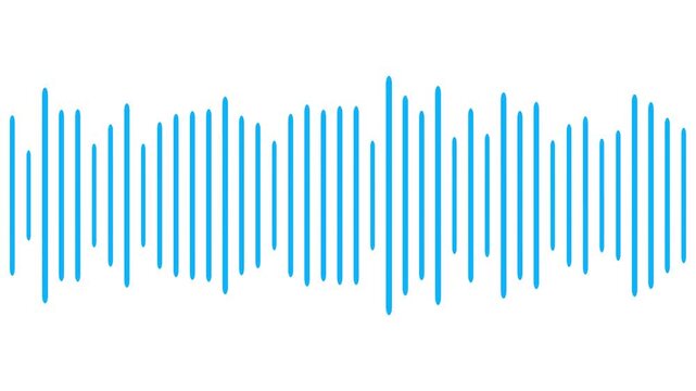 4k Audio spectrum visualizer colorful video footage on white screen, Abstract white audio frequency waveform animation on transparent background,