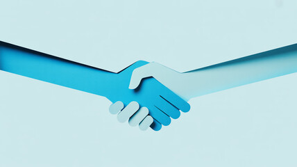 Fototapeta premium Business handshake partnership concept illustration.