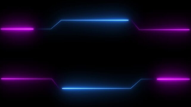neon Modern digital Hud frame futuristic game target borders empty sharp red lines field forming. Tech layout for title backgrounds UI overlays business corporate Presentation templates, sci-fi .