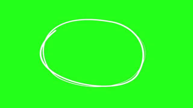 green screen circle marker with scribble effect. hand drawn red marker pen animation for overlay and annotation. transparent background motion graphic. seamless 4k loopable clip.