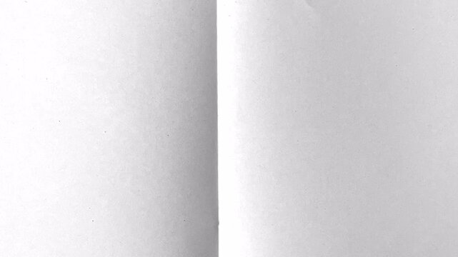 Blank White Pages of an Open Book or Notebook.