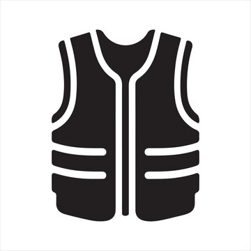  Safety vest abstract silhouette clip art logo design concept illustration idea