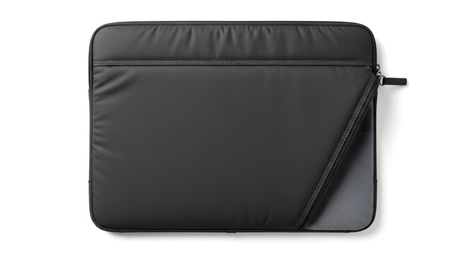 Sleek and minimalist black laptop sleeve, offering durable protection for electronic devices. A modern accessory for portable computing, ideal for travel and daily use