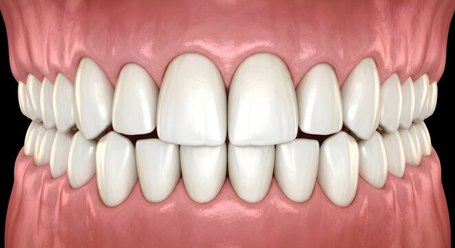 Modelo 3D de dientes y enc&iacute;as humanas