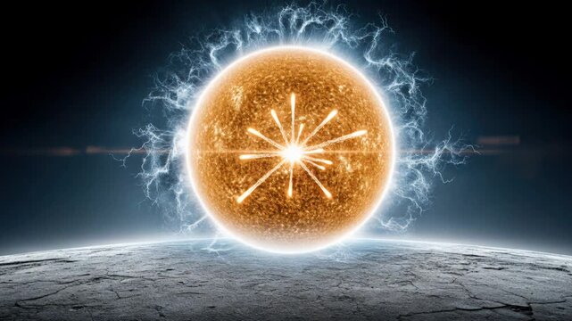 Solar Flare Eruption Igniting Cosmic Energy Burst