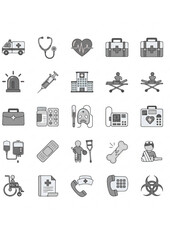 Fototapeta premium Medical Icons Set Design