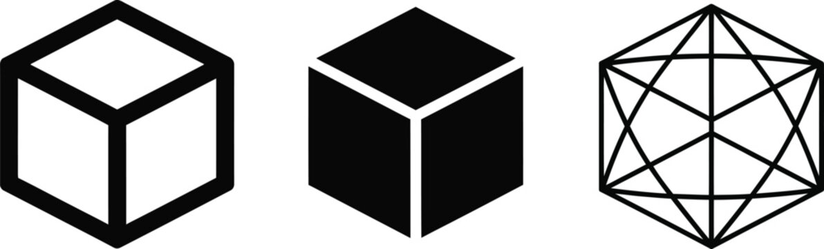 Geometric shapes representing concepts of form, structure, and complexity