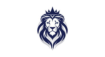 Fototapeta premium Lion with crown emblem illustration
