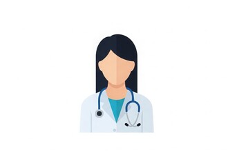 Fototapeta premium Doctor with Stethoscope, Medical Professional Avatar Icon