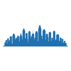 Fototapeta premium Modern urban city skyline silhouette vector illustration representing a vibrant metropolitan landscape and architectural progress suitable for various design projects and digital assets
